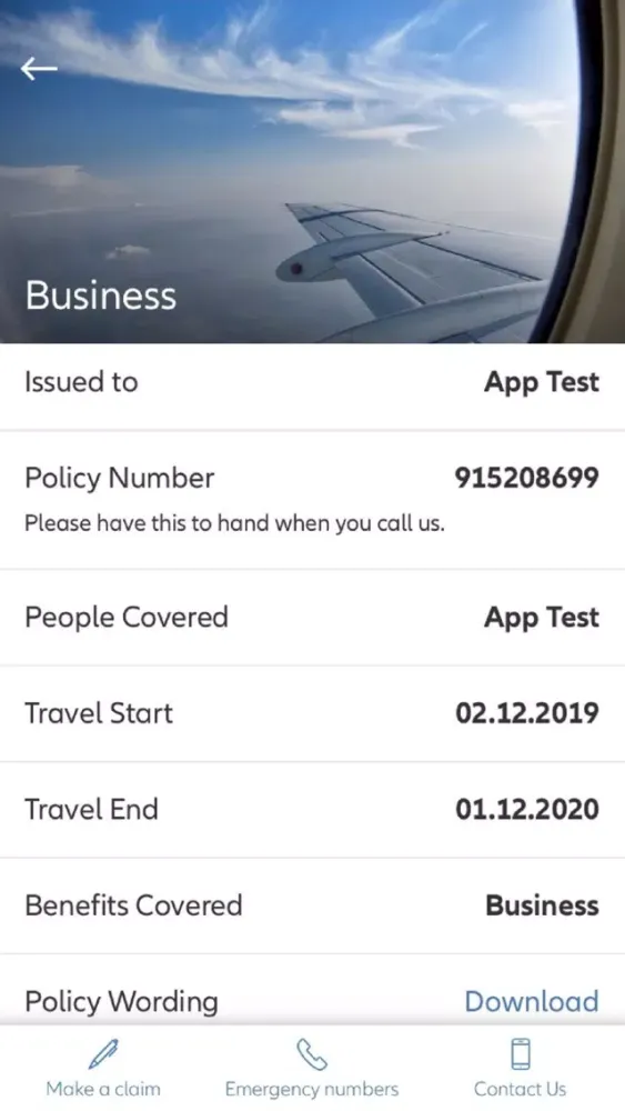Capturas de pantalla de My Travel insurance