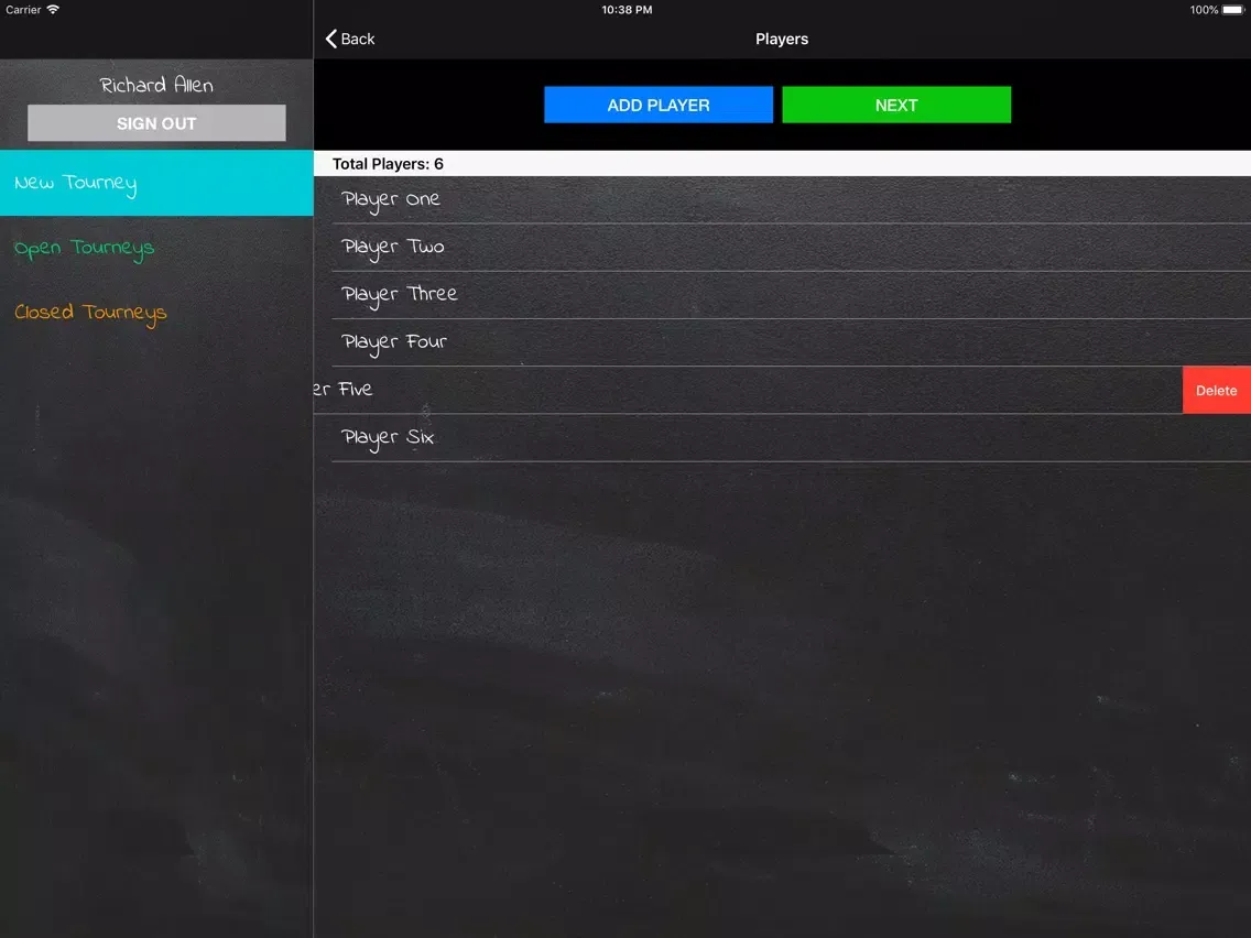 تصاویر Tourney Tracker iPad 
