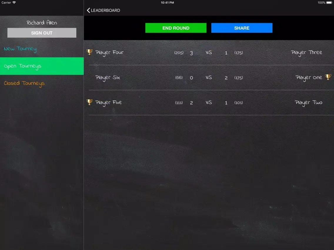 تصاویر Tourney Tracker iPad 