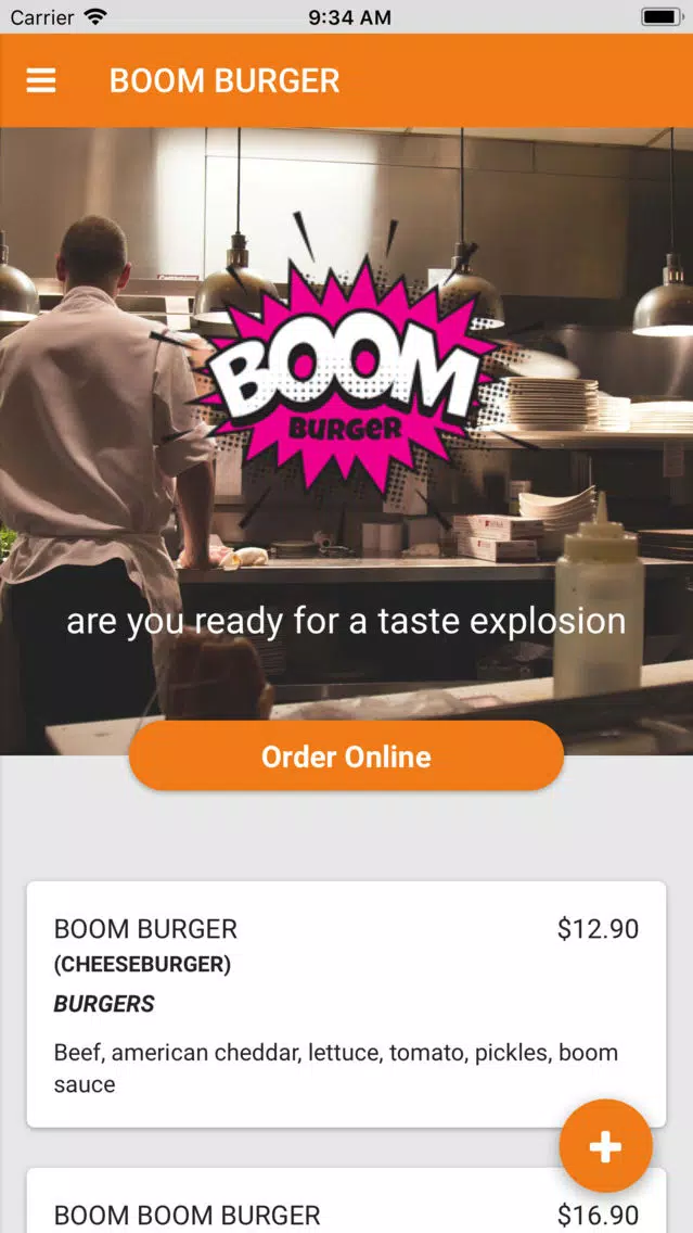 Tangkapan layar Boom Burger