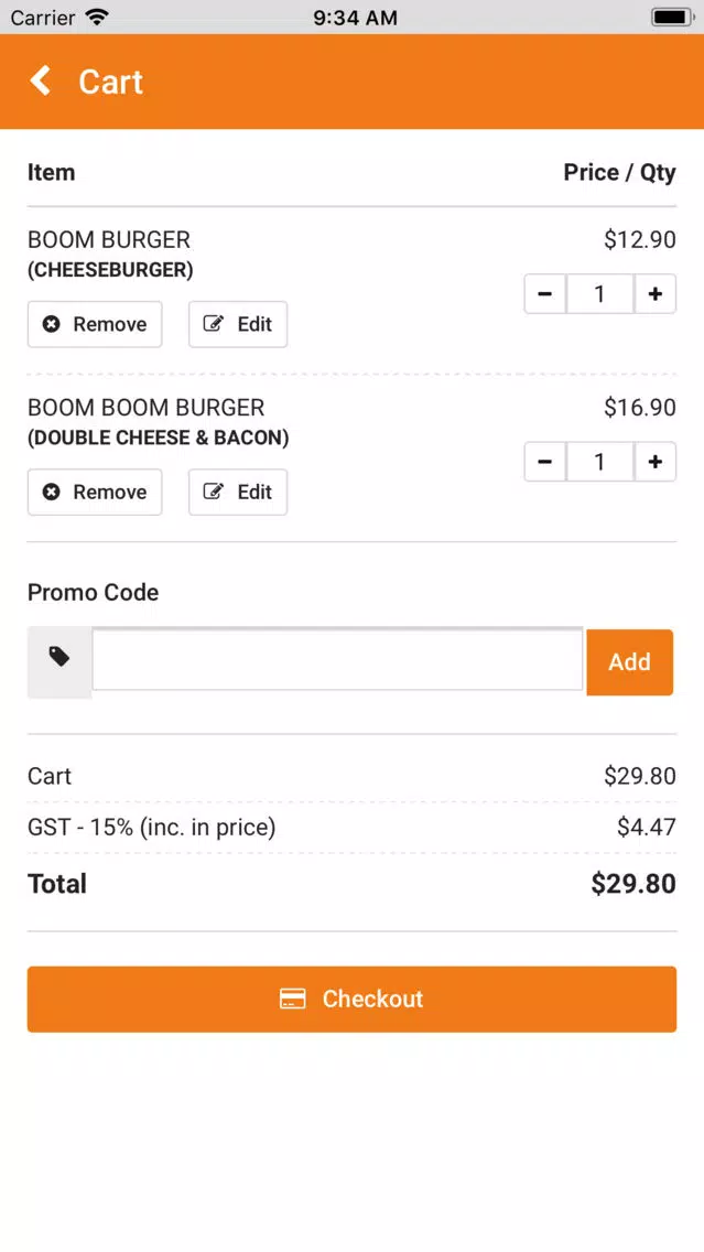 Tangkapan layar Boom Burger