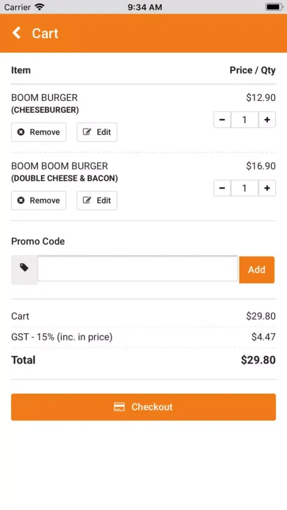 Tangkapan layar Boom Burger