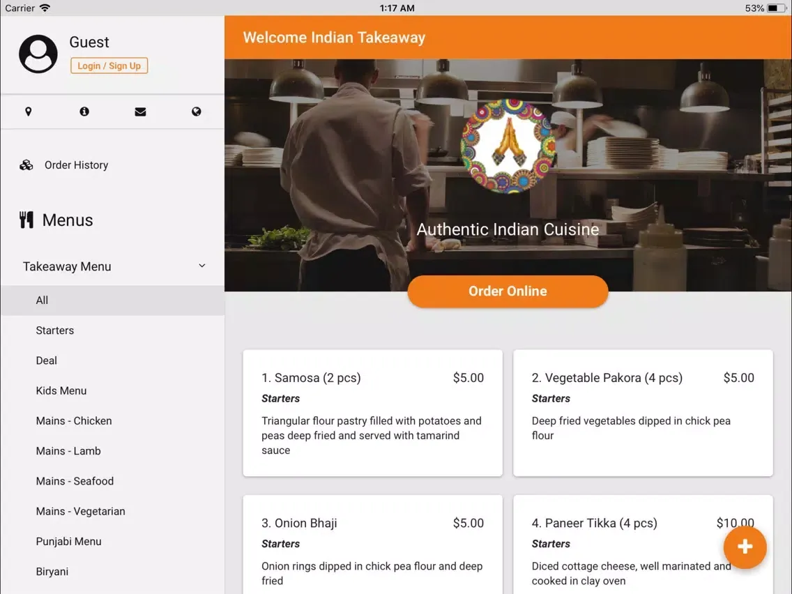 Welcome Indian Takeaway iPad  স্ক্রিনশট