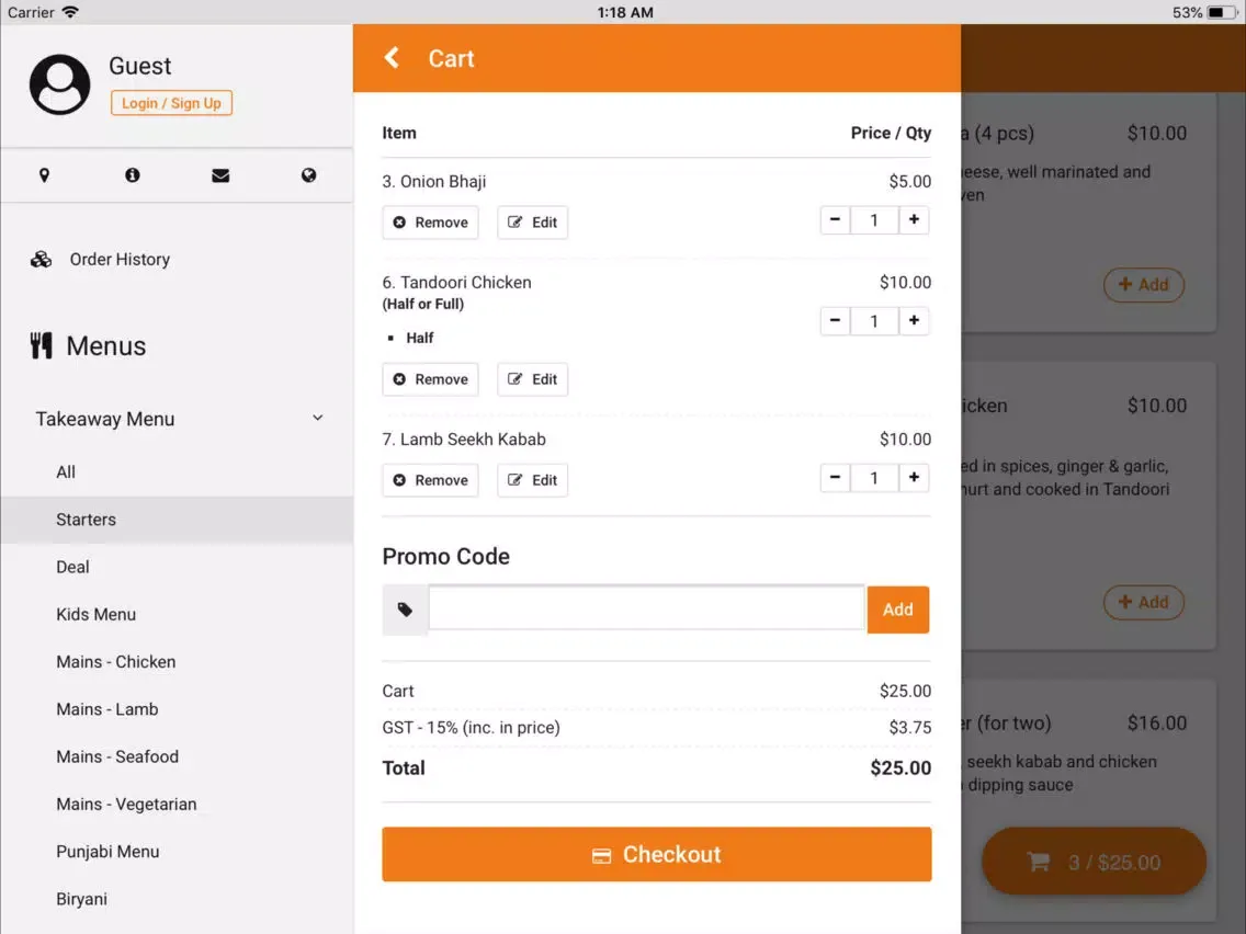 Welcome Indian Takeaway iPad  স্ক্রিনশট