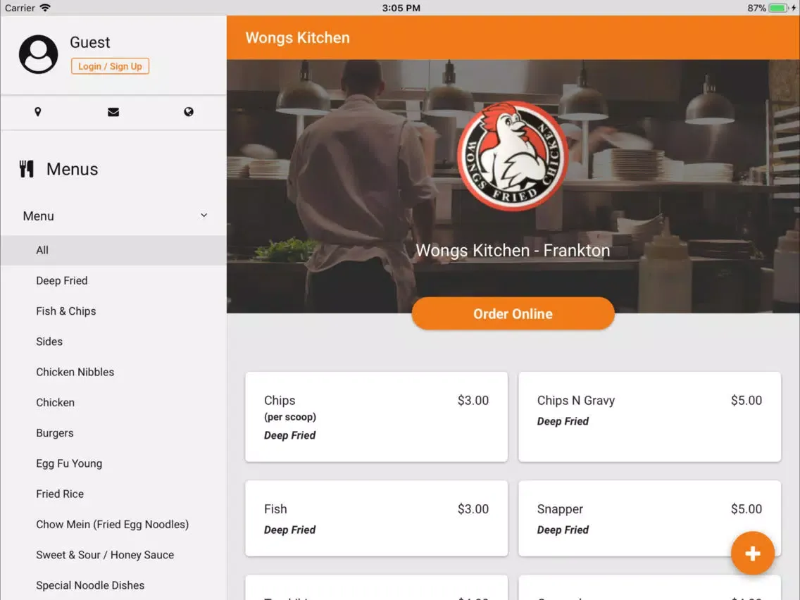 Wongs Kitchen iPad 應用截圖