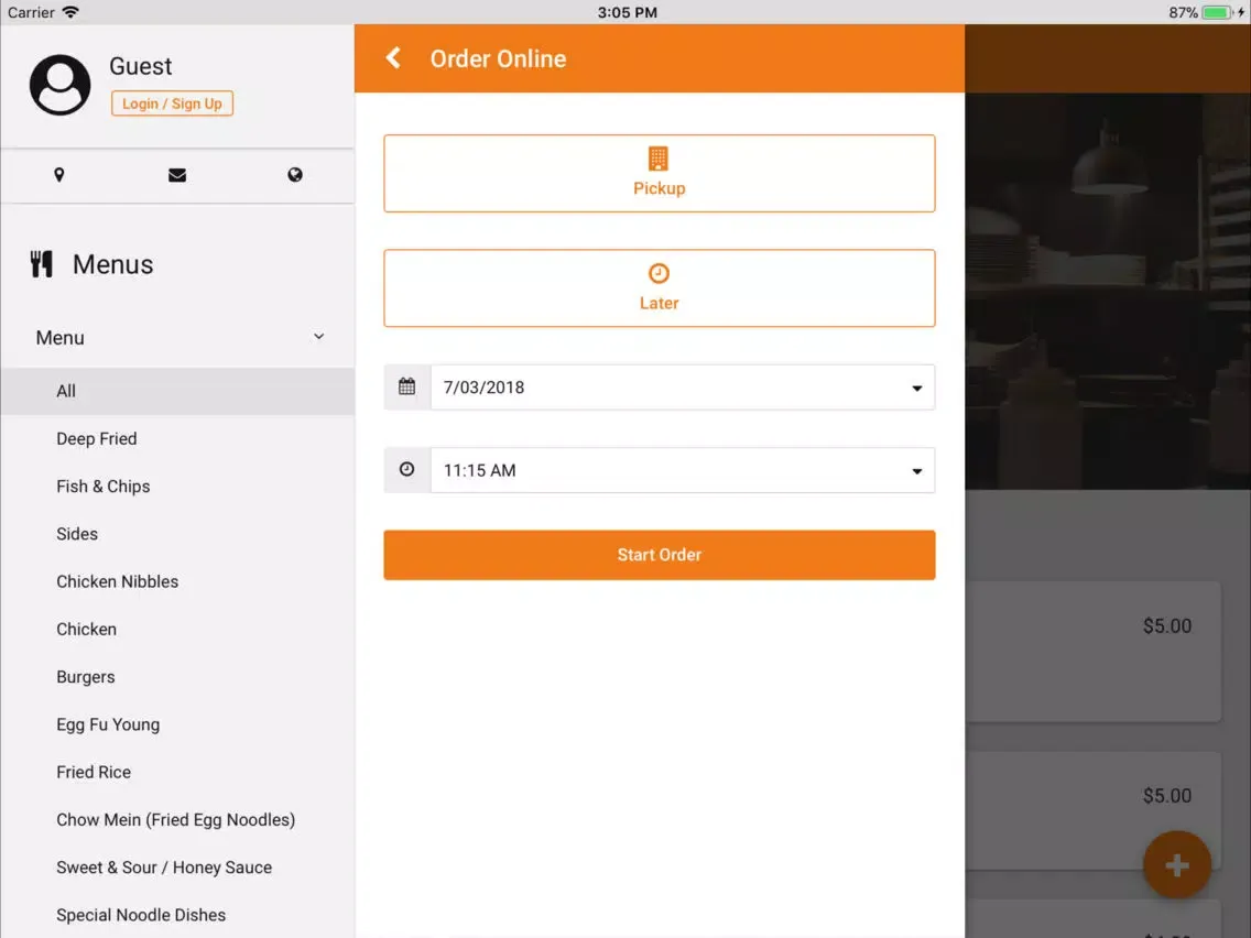 Wongs Kitchen iPad 應用截圖