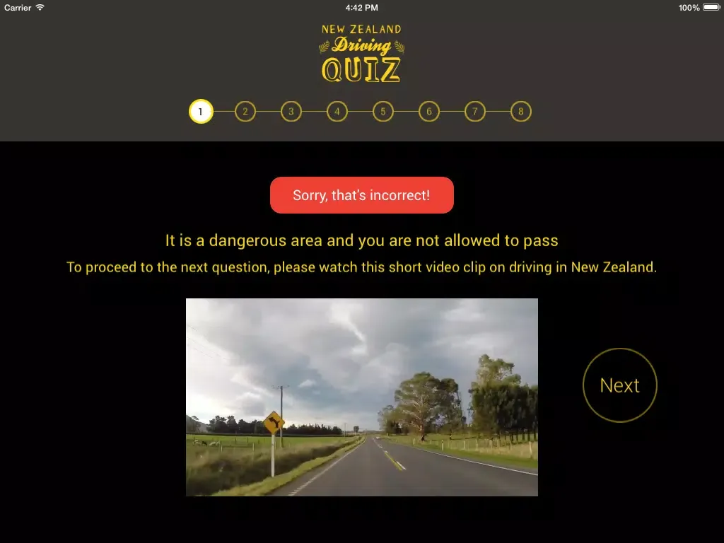 Zrzuty ekranu NZ Driving Quiz iPad 