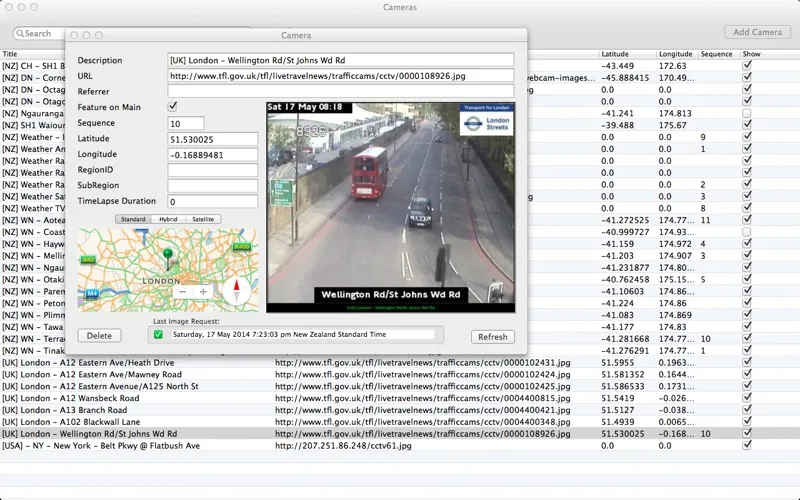 Tangkapan layar TrafficCamNZ