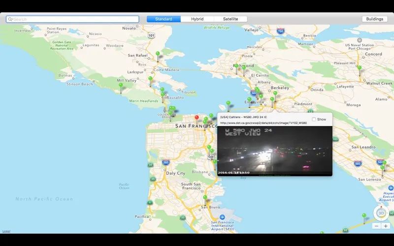Tangkapan layar TrafficCamNZ