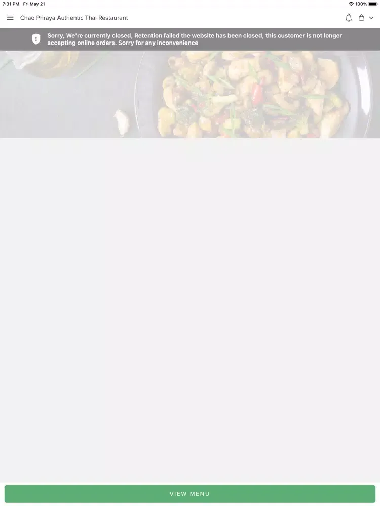 Chao Phraya Thai Restuarant iPad 應用截圖