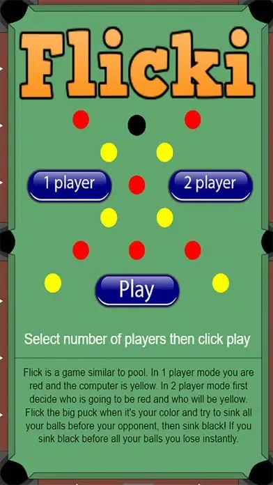 Flicki : 2 Player Pool and Carrom Style Game Screenshots