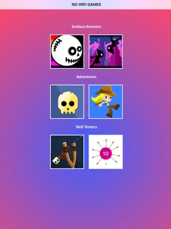 No Wifi Games | No Ads iPad  Screenshots