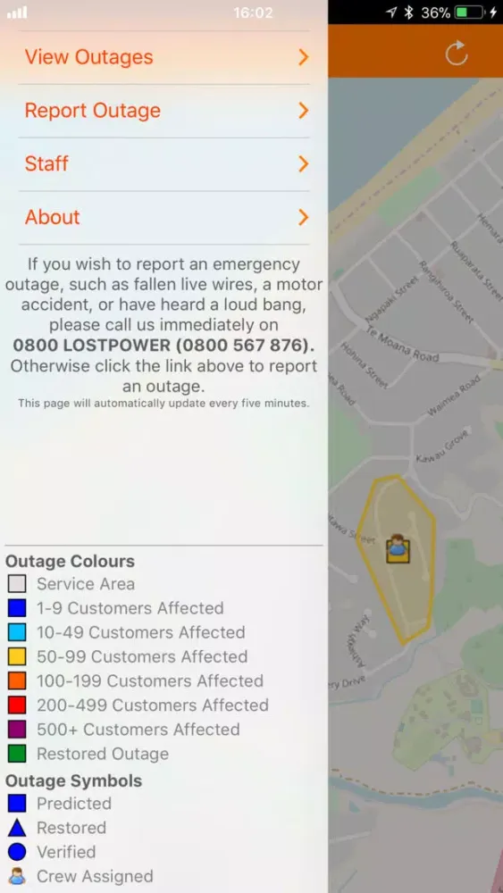 Electra Customer Outages स्क्रीनशॉट