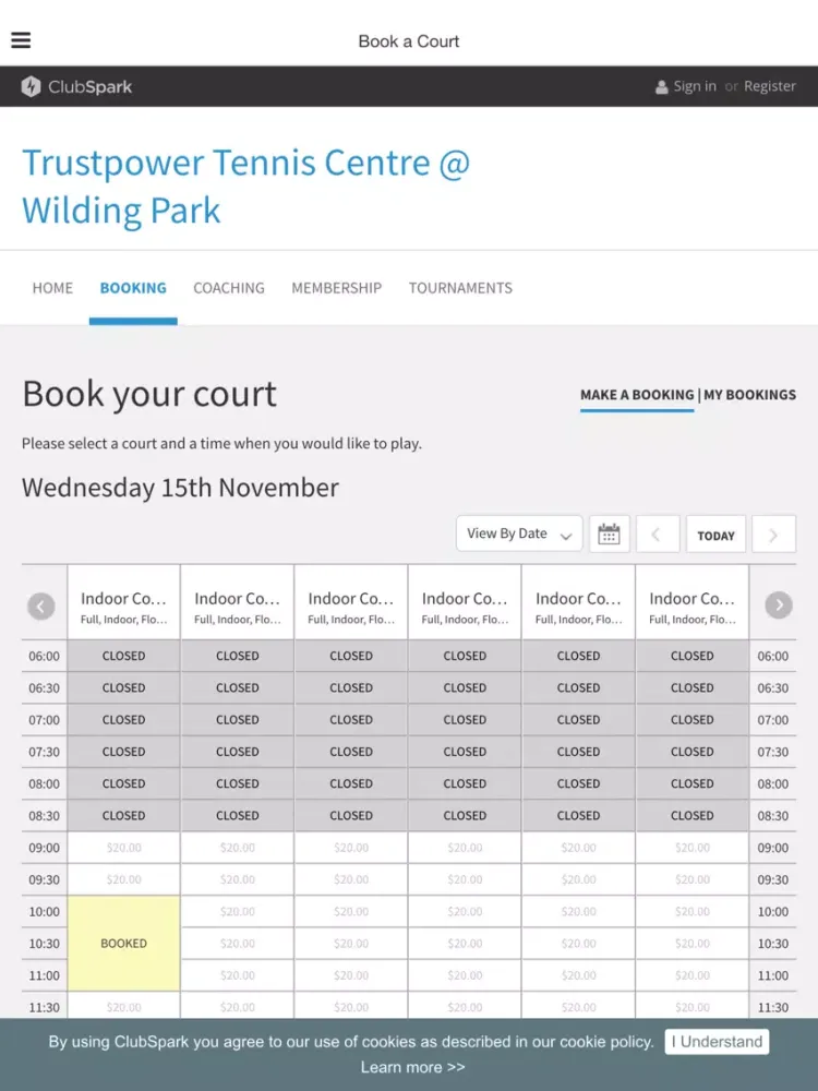 Tennis Canterbury iPad  Screenshots