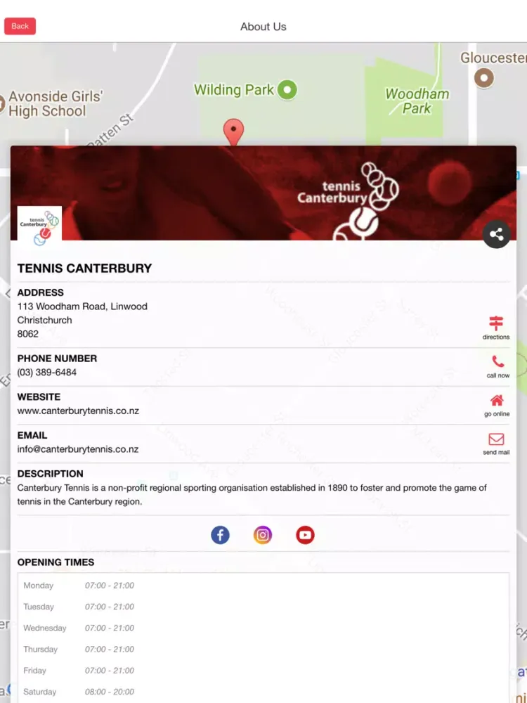 Tennis Canterbury iPad  Screenshots