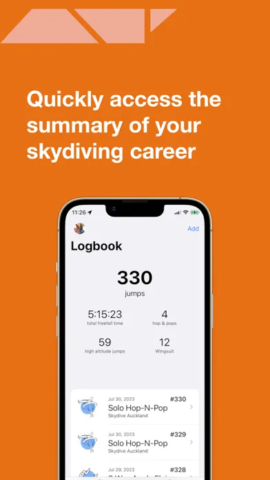 Tobu - Skydiving Logbook Screenshots