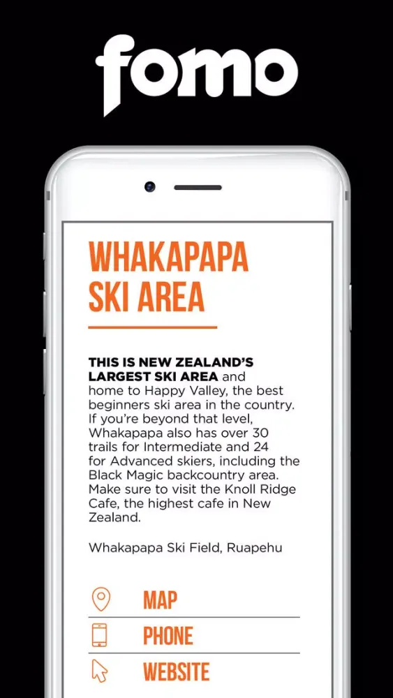 Tangkapan skrin FOMO Guide Central Plateau