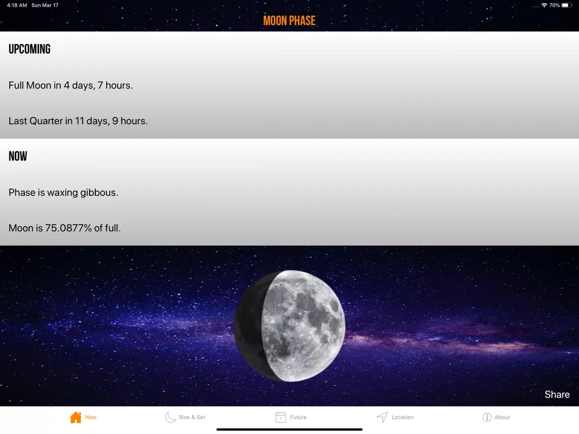 Moon Phase Plus Professional iPad  سکرین شاٹس