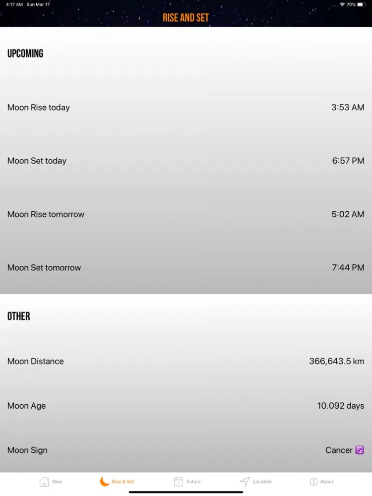 Moon Phase Plus Professional iPad  سکرین شاٹس