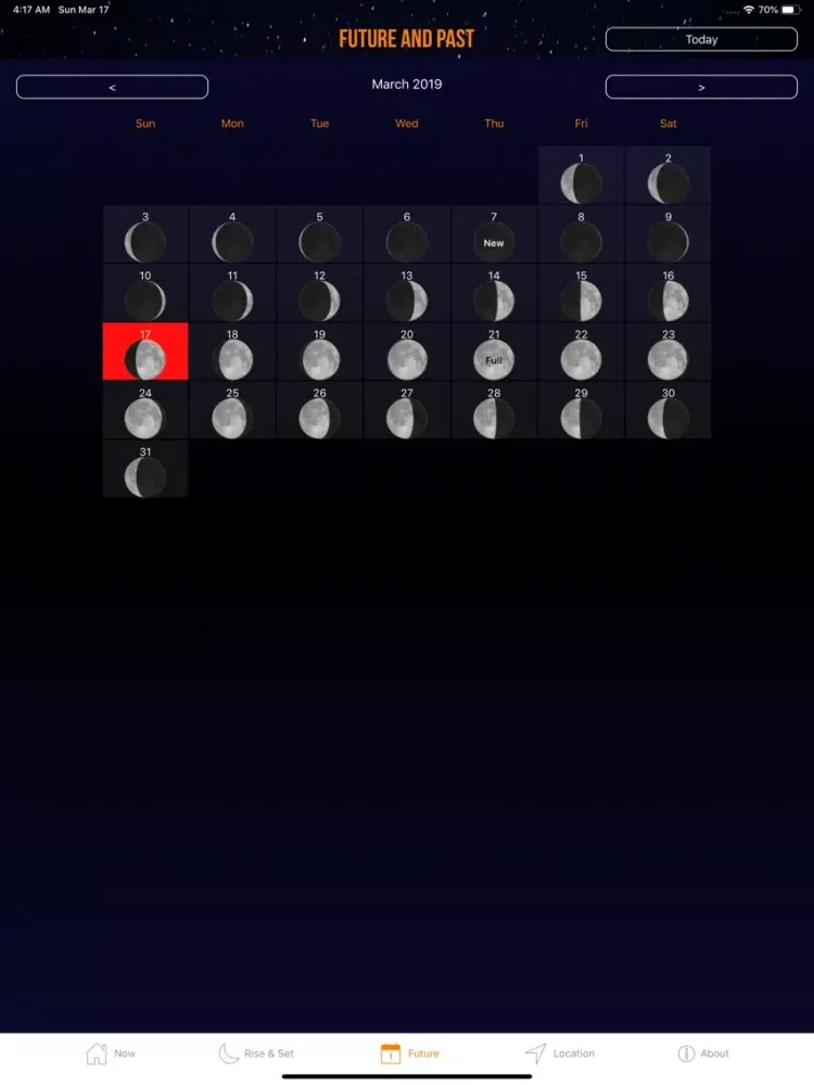Moon Phase Plus Professional iPad  سکرین شاٹس