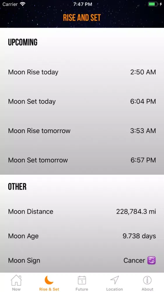 Moon Phase Plus Professional سکرین شاٹس