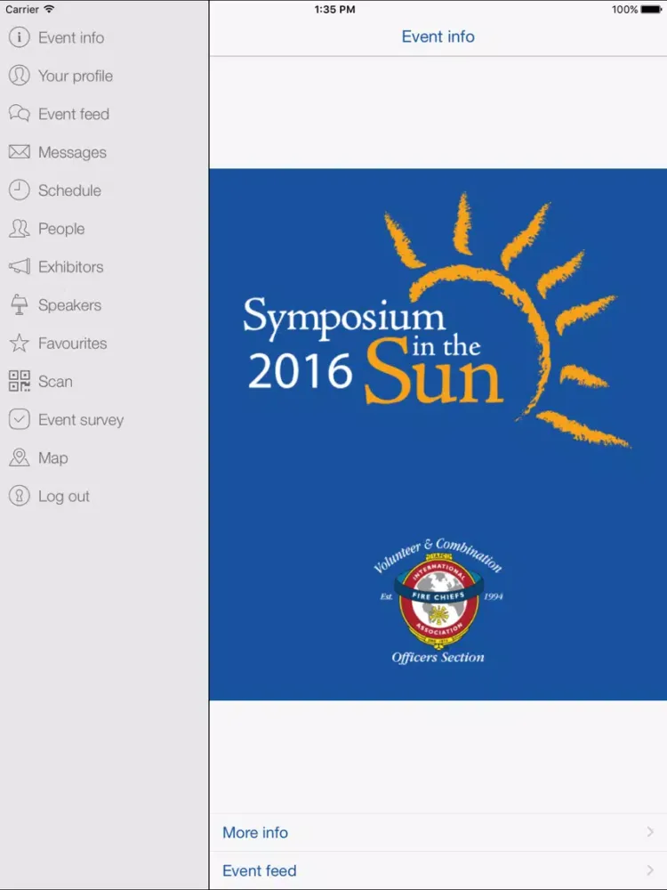 Screenshot di Symposium in the Sun 2016 iPad 