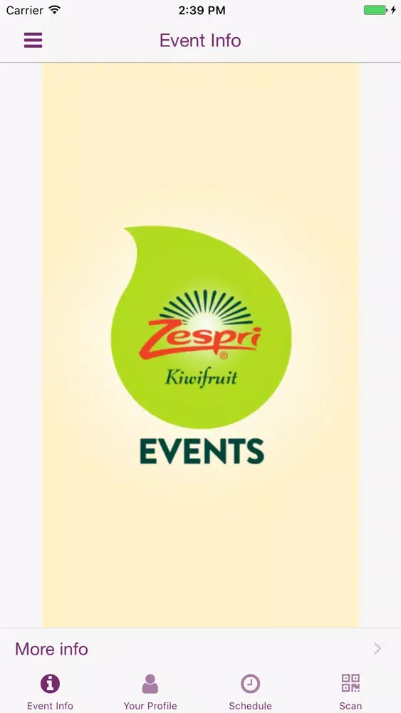 Zespri Events Screenshots