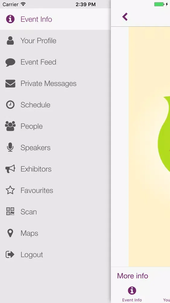 Zespri Events Screenshots