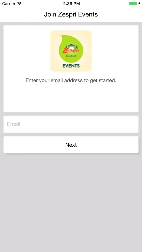 Zespri Events Screenshots