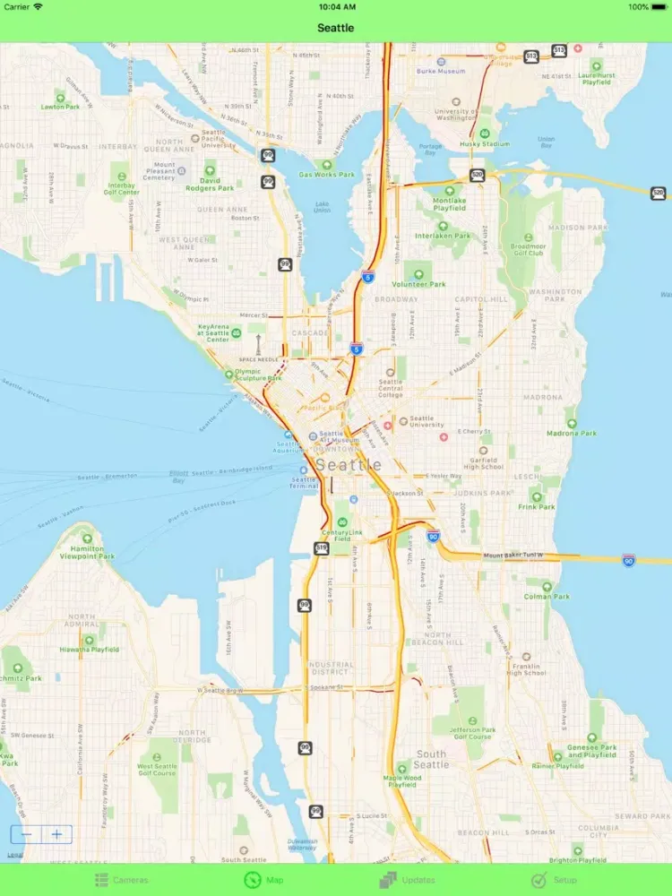Tangkapan skrin Seattle Traffic Cam iPad 