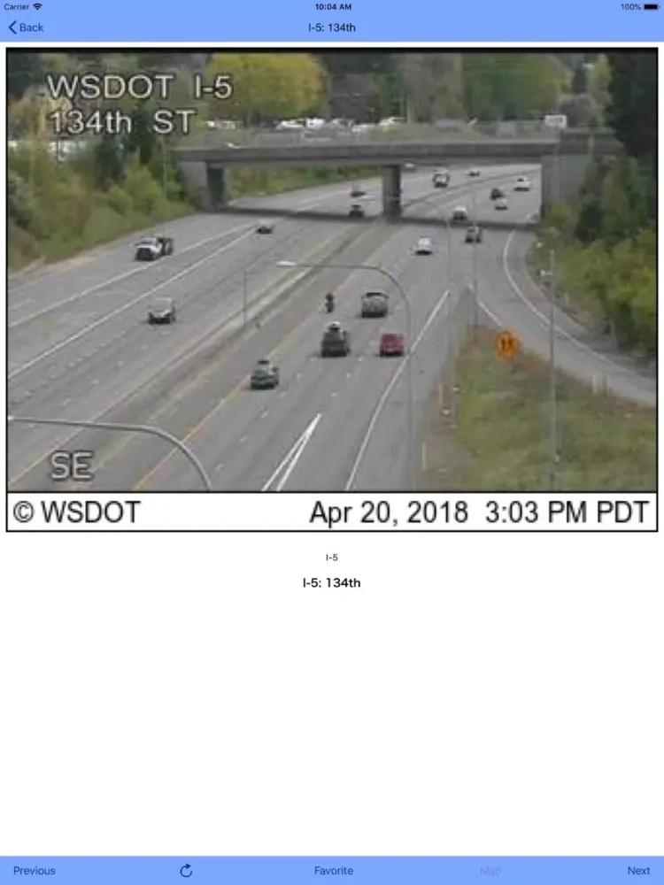 Tangkapan skrin Seattle Traffic Cam iPad 