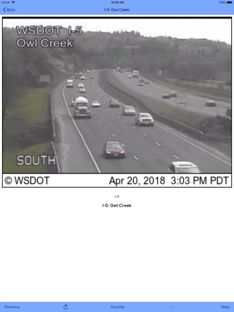 Tangkapan skrin Seattle Traffic Cam iPad 