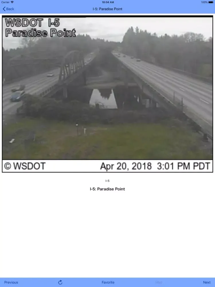 Tangkapan skrin Seattle Traffic Cam iPad 