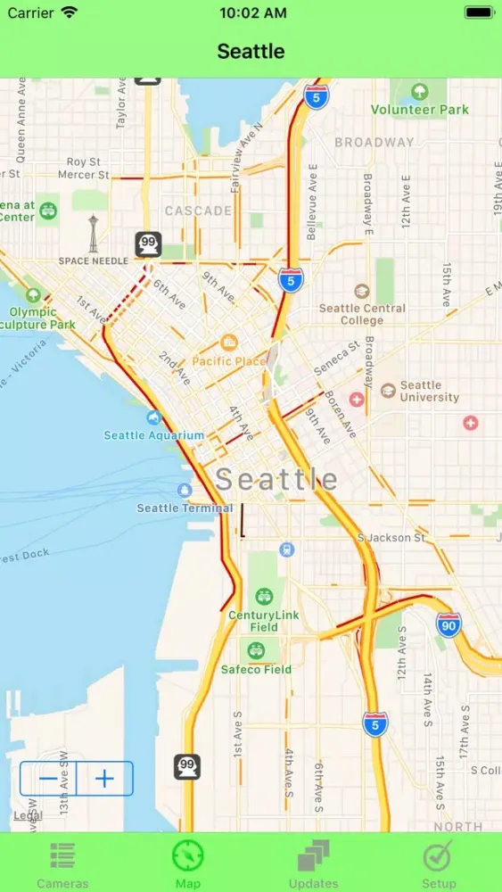 Tangkapan skrin Seattle Traffic Cam