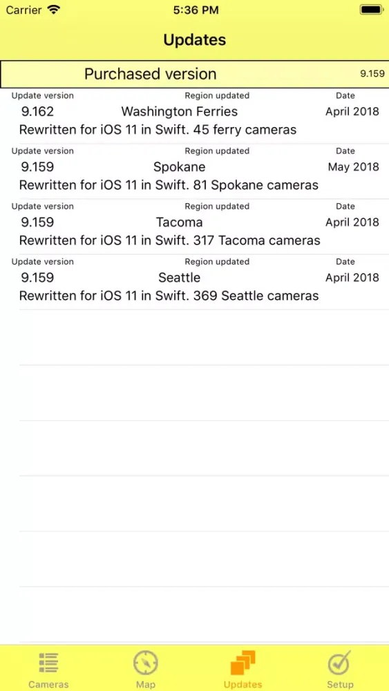Tangkapan skrin Seattle Traffic Cam