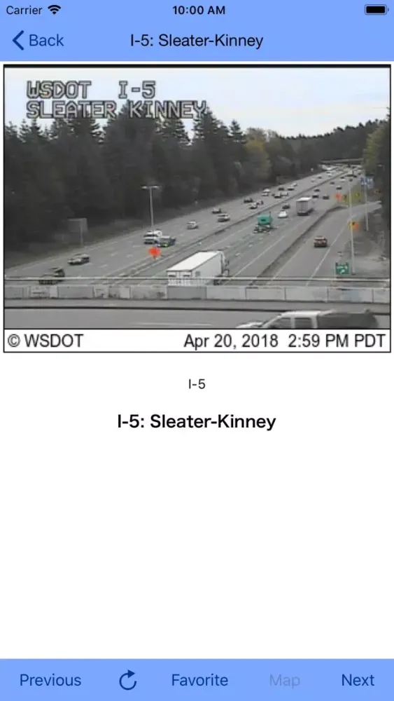 Tangkapan skrin Seattle Traffic Cam
