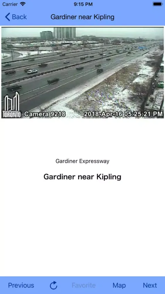 Toronto Traffic Cam Ekran Görüntüleri