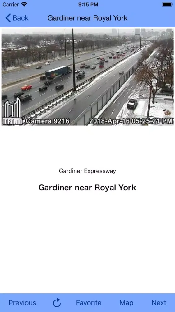 Toronto Traffic Cam Ekran Görüntüleri