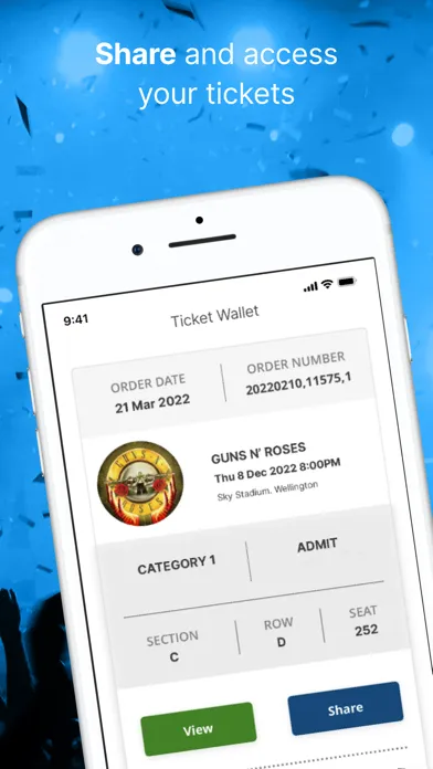 Screenshot di Ticketek NZ