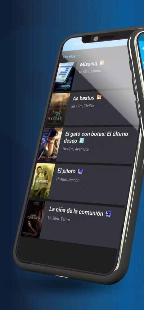 Capturas de tela do Cinesa App