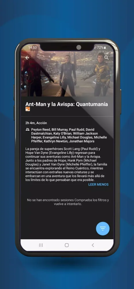 Capturas de tela do Cinesa App