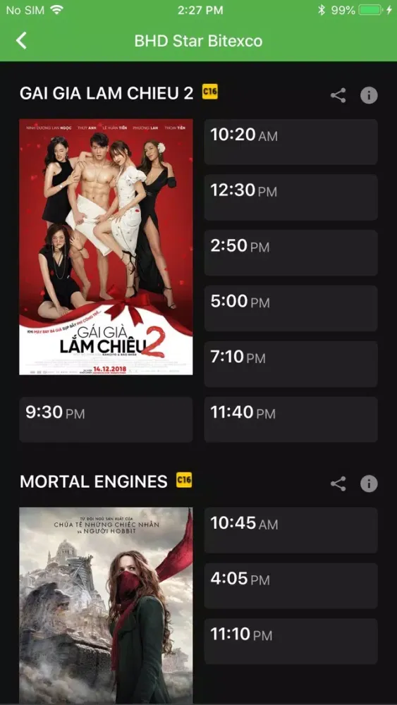 BHD Star Cineplex Vietnam Ekran Görüntüleri