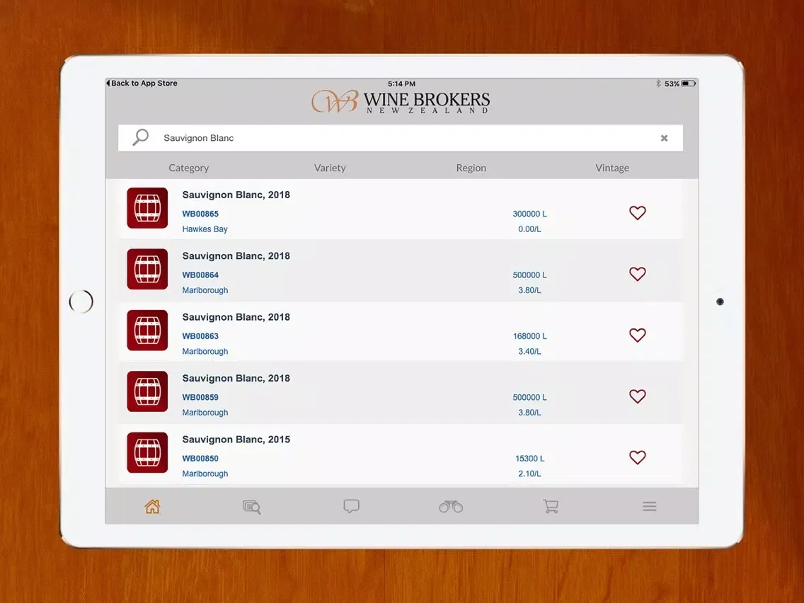 Wine Brokers New Zealand iPad 应用截图