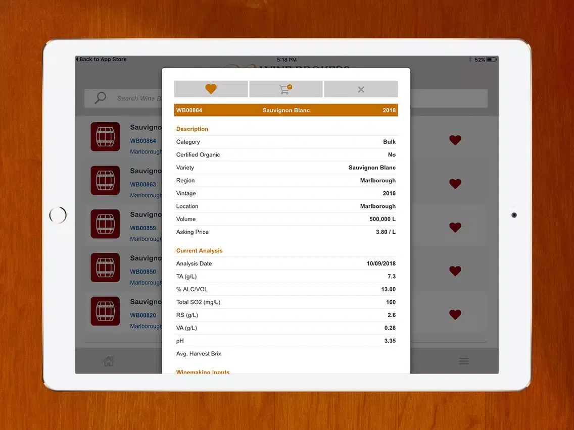 Wine Brokers New Zealand iPad 应用截图