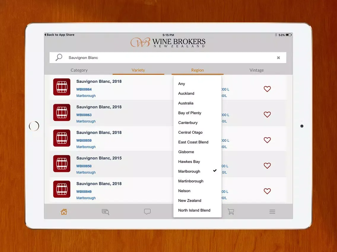 Wine Brokers New Zealand iPad 应用截图