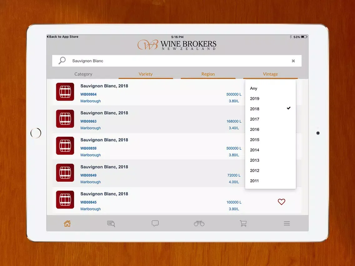 Wine Brokers New Zealand iPad 应用截图