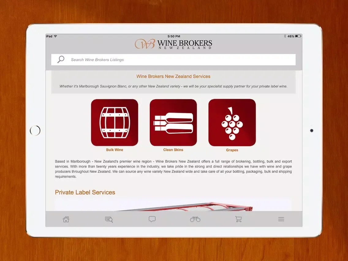 Wine Brokers New Zealand iPad 应用截图