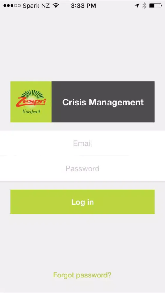 Zespri Crisis Management スクリーンショット