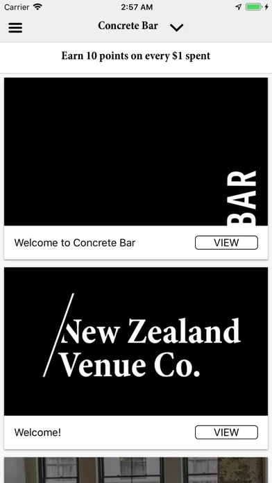 Capturas de tela do New Zealand Venue Co