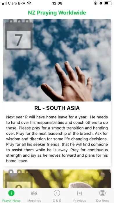 WEC NZ Prayer App スクリーンショット